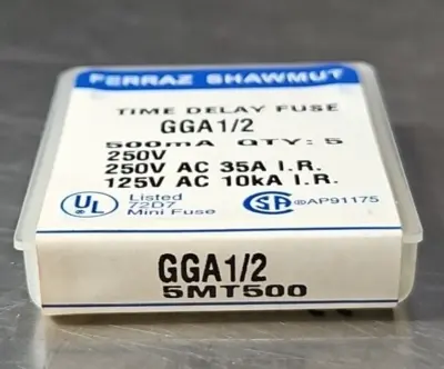 Ferraz Shawmut GGA1/2 Time Delay Fuse 250V (LOT OF 64) loc4D26