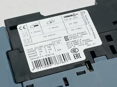 3RV2711-1ED10 | Siemens  SIRIUS Thermal Magnetic Circuit Breaker Size S00 4A - New Other