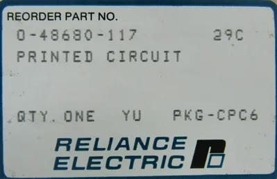 NEW RELIANCE ELECTRIC 0-48680-117 REGULATOR BOARD GPI-100 048680117