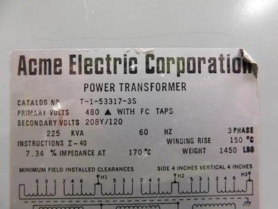 Used Acme _UNKNOWN_ Transformers Ohio US | Equipment Recovery Corp. #1330816