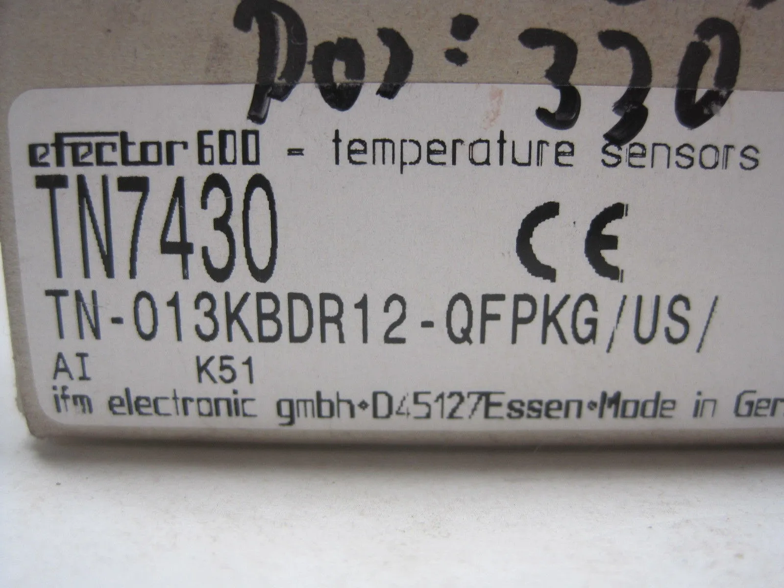 New Efector TN7430 Temperature Sensor