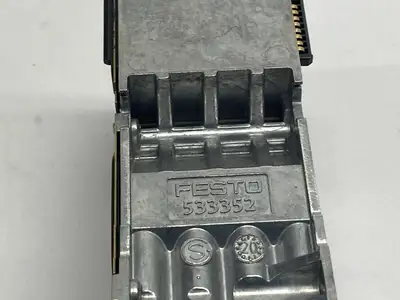 VMPA1-FB-AP-4-1 , VMPA1-FB-EMS-8, VMPA1-M1H-G-PI, VMPA1-RP | Festo VMPA1-FB-AP-4-1 Sub Base w/ VMPA1-M1H-G-PI Solenoid VMPA1-RP Cover - Used
