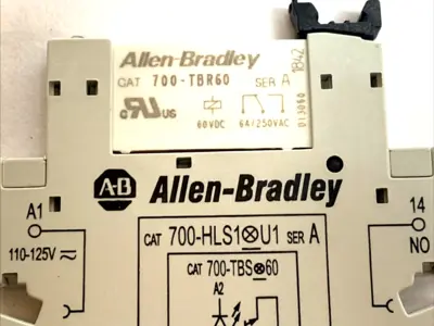 USED ALLEN-BRADLEY RELAY W/ 700-TBR60 BASE 1NO 2A 110/125VAC/DC