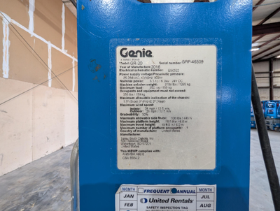 USED 2016 Genie GR-20