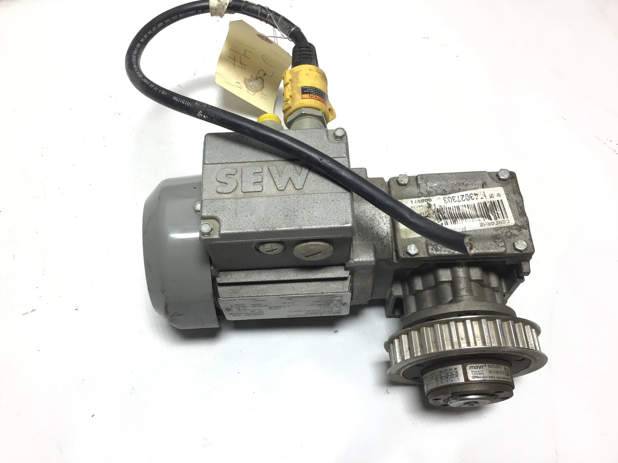 SEW-EURODRIVE WF10 DT56L4 0.15KW 156RPM 10.25:1 Ratio Gear Motor Reducer 3ph