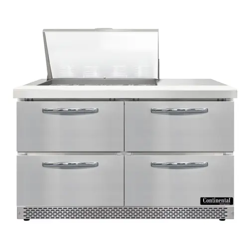 Continental D48N12M-FB-D 48" Designer Line Sandwich/salad Prep Table W/ Refrigerated Base, 115v