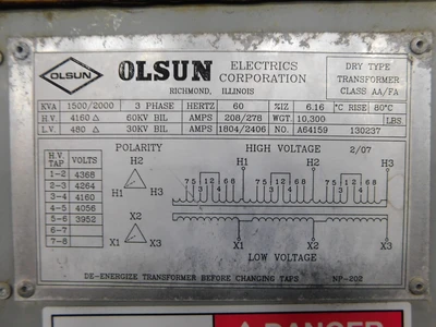 Used OLSUN NA Transformers Ohio US | Equipment Recovery Corp. #1329719