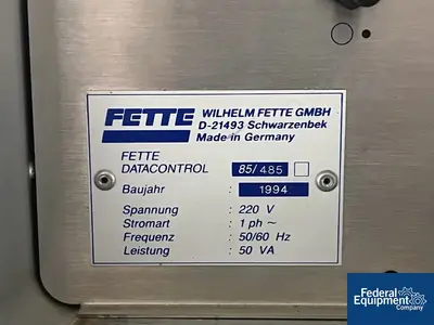 USED Fette Fette EC Tablet Press
