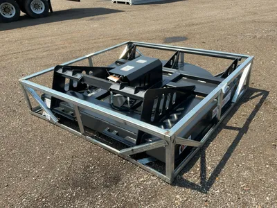 New JCT 72” Brush Mower Skid Steer Attachment, hydraulic driven with hoses and quick coupler fitting...