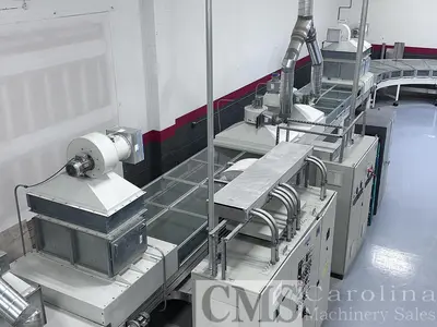 USED SUPERFICI 1300 MMTWIN SPRAY WITH 3 LAMINAR OVENS AND TWO LAMP UV