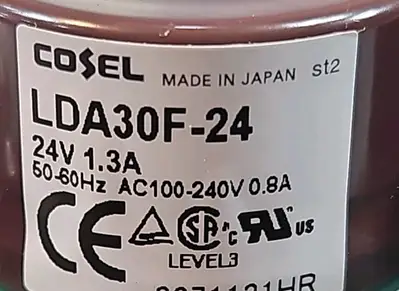 Cosel LDA30F-24 Power Supply Unit 50-60Hz AC100-240V 0.8A Loc3D47
