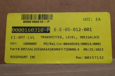 Rosemount 3051S / 3051SAL2CD3AA1A1030HFF71DB00L1L4 Transmitter NEW STOCK G117