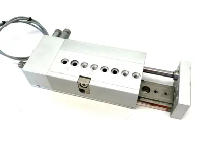 USED FESTO MINI SLIDE 30MM STROKE 543944 W/ DUAL PROXIMITY SWITCHES