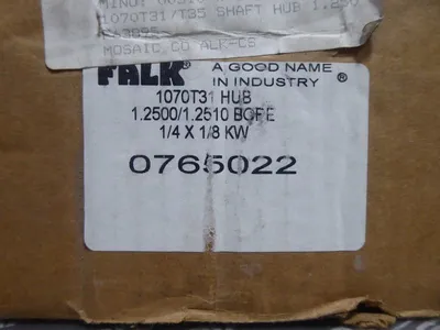 Falk 1070T31 HUB Grid Coupling Hub 0765022 1/4 X 1/8 KW 1.2500/1.2510 Bore New