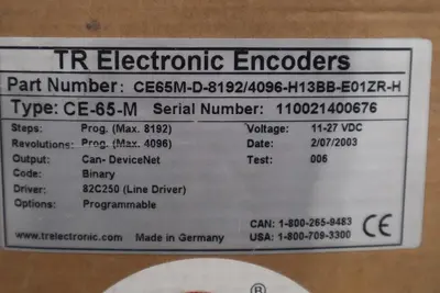 T&R ELECTRONIC CE65M-D-8192/4096-H13BB-E01ZR-H Encoder - STOCK GF270