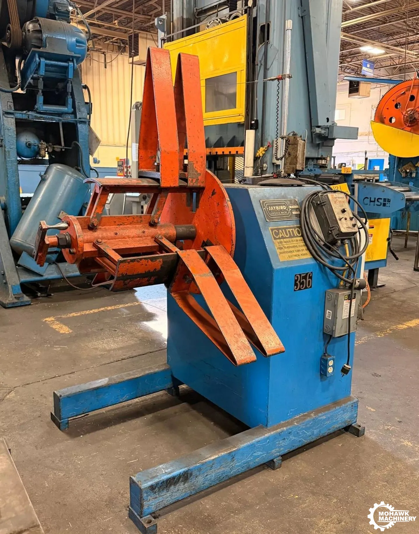 2500 LB JAYBIRD AUTOMATION “CRM251260” VARIABLE-SPEED MOTORIZED COIL REEL