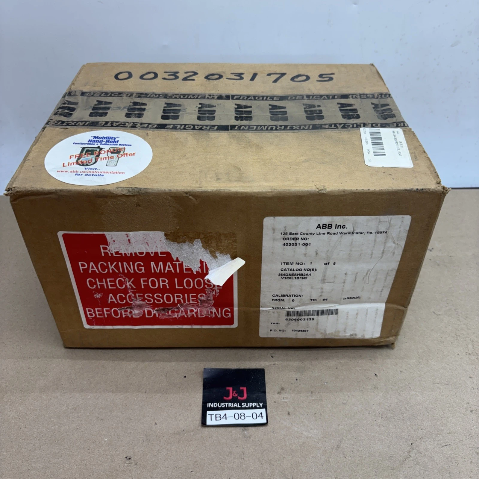 New | in-Stock ABB 264DSESHB2A1V1E6L1B1N2 Test Equipment - Other Indiana US | J&J Industrial Supply #1394340