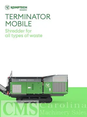 USED 2018 KOMPTECH TERMINATOR 6000S MOBILE SHREDDER