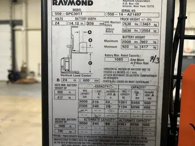 Used 2014 RAYMOND 550OPC30TT Misc Forklifts Illinois US | Somerset Equipment Sales #1542914