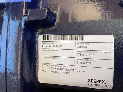 Pump, Moyno, 7-1/2 HP, 3", Progressive Cavity, Seepex #S743659