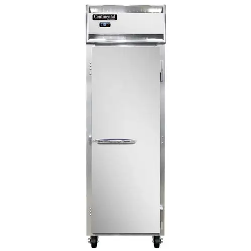 Continental 1RNSS 26" One Section Reach In Refrigerator, (1) Right Hinge Solid Door, 115v