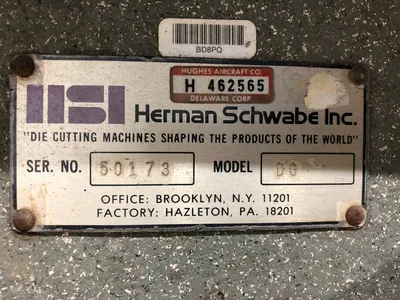 USED HERMAN SCHWABE HERMAN SCHWABE DG PRESS