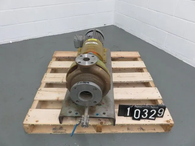 Durco pump model MK3 STD size 1K3x1.5-82/63RV with base and 575v motor, material CD4M