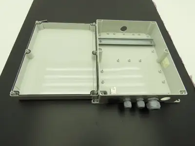 11x9x3 Enclosure 11.5"x9"x3" O Ring Gasket DIN Rail Made Of ABS Lot Of 4