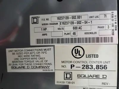 USED SQUARE D MODEL 6