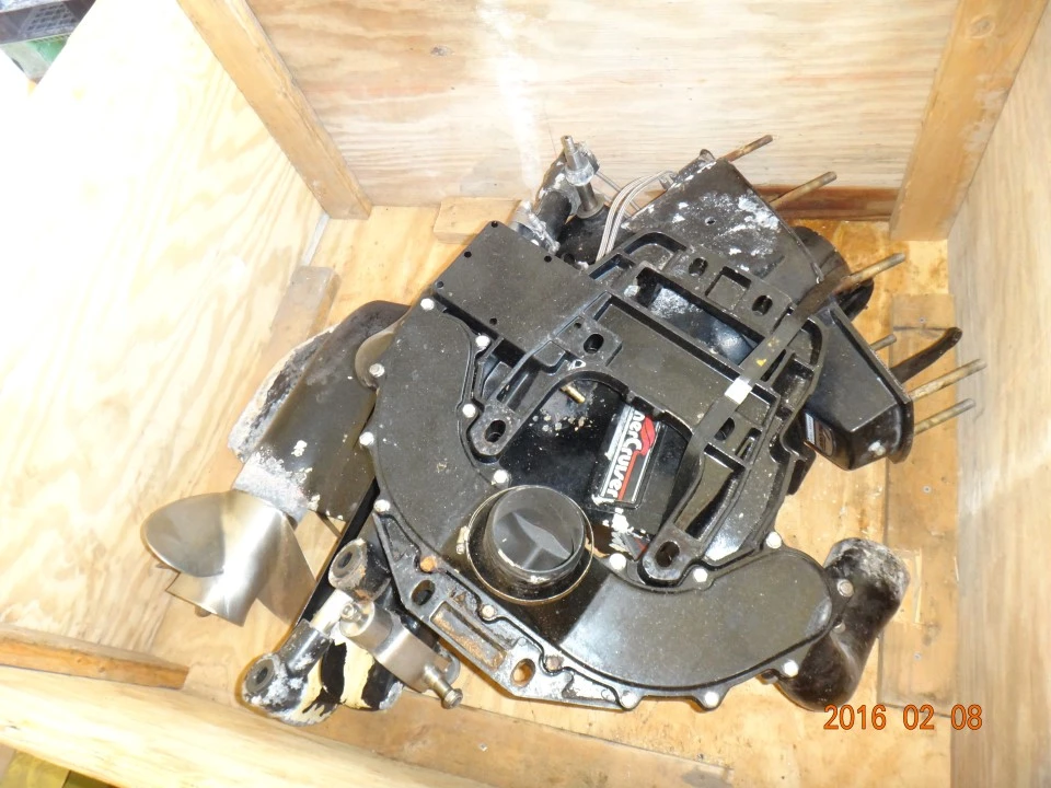 (2)Mercury first generation Alpha drives, upper & lower halves -