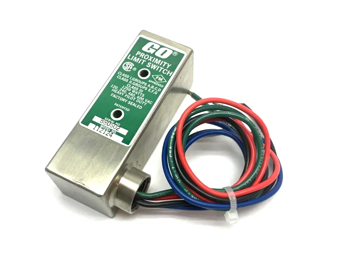 USED GO HEAVY PILOT DUTY PROXIMITY LIMIT SWITCH 1250 WATTS 120, 240, 480,