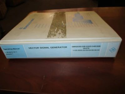 R&S VECTOR SIGNAL GENERATOR OPERATING MANUAL 1125.5610.19-11