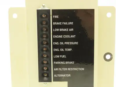 Eaton FSCM81640 Annunciator Panel Indicator Display Oil/Air Filter/Fire W/ Alarm