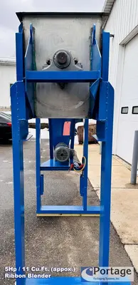 USED AARON PROCESS EQUIPMENT 11-CU.FT. JACKETED RIBBON BLENDER