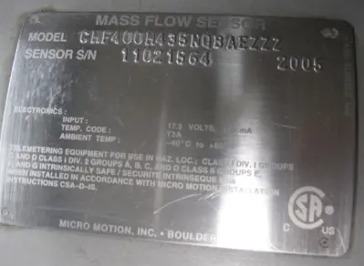 Used Micro Motion CMF400 M435NQBAEZZZ Sensors New Hampshire US | Bitter End Trading #1471154
