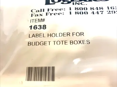New | in-Stock HEALTH CARE LOGISTICS LABEL HOLDER FOR 12922 & BUDGET TOTE 3"X5" LOT OF 100 Misc Industrial Equipment | Maverick Industrial Sales #1099130