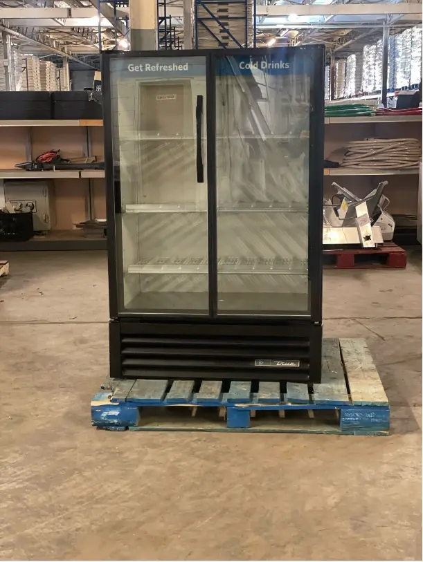 True Visual Merchandiser Slim Line Refrigerator with Swing Door