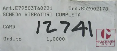 NEW MARCHESINI E79503T60231 VIBRATION CARD