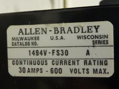 USED ALLEN BRADLEY 1494V-DS30 SER A