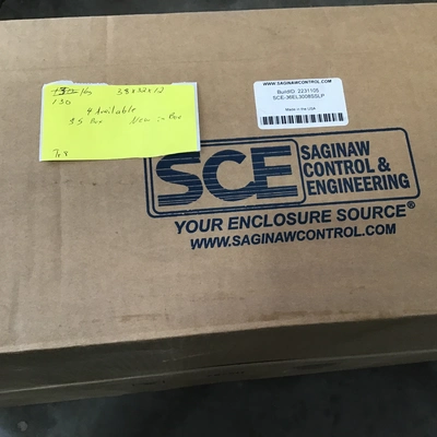 SCE SCE-36EL3008SSLP Stainless Steel Industrial Control Panel Enclosure Type 12,4,4X