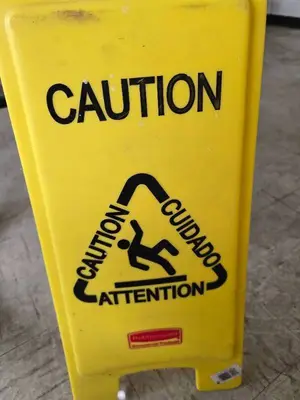 Yellow Safety Caution Signs