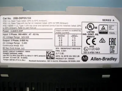 USED Allen-Bradley 25B-D6P0N104