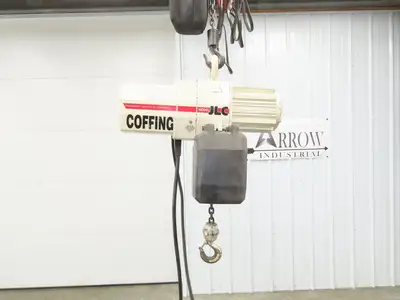 Coffing JLC 1/2 Ton 1000lbs Electric Chain Hoist 16 FPM 16' Lift 230/460V 3PH