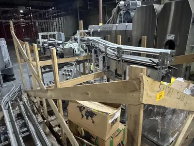 USED 2018 ALLIANCE INDUSTRIAL BOTTLE TRACK CONVEYOR SYSTEM
