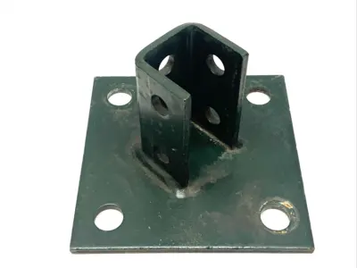 Used Eaton Square Offset Post Base Green 6" x 6" x 3 1/2" Fits B22 1 5/8" Construction Material & Supplies Michigan US | Maverick Industrial Sales #1402145