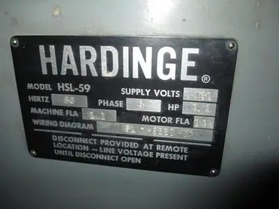 9199-440 Hardinge Model HSL-59 Bench Model Super Precision Speed Lathe