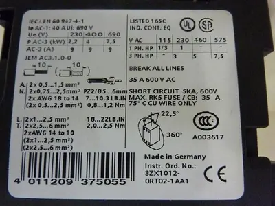 USED SIEMENS 3RA1120-1CA23-0BB4