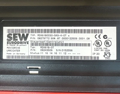 New | in-Stock SEW-EURODRIVE MDX61B0030-5A3-4-0T Misc Electrical & Power Parts Indiana US | J&J Industrial Supply #1277313