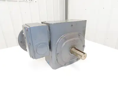 Boston Gear Worm Gearbox 150:1 Ratio Double Reducer 12rpm 182T Dual Shaft Output
