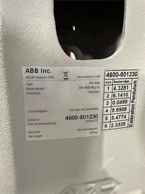 Used 2019 ABB IRB 4600 Robotics California US | MachineryMax #1462113
